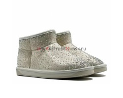  UGG CLEAR ULTRA MINI BLING WHITE