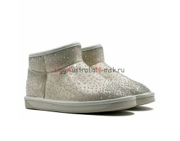  UGG CLEAR ULTRA MINI BLING WHITE