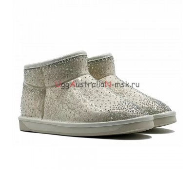  UGG CLEAR ULTRA MINI BLING WHITE