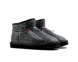  UGG CLEAR ULTRA MINI BLING BLACK