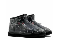  UGG CLEAR ULTRA MINI BLING BLACK