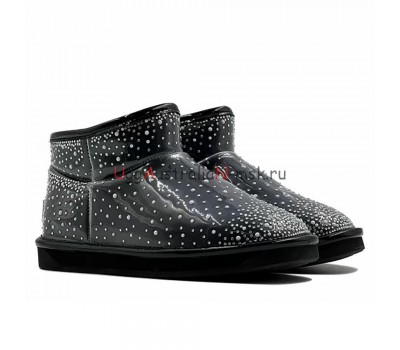  UGG CLEAR ULTRA MINI BLING BLACK