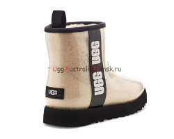 UGG CLASSIC CLEAR MINI NATURAL/BLACK