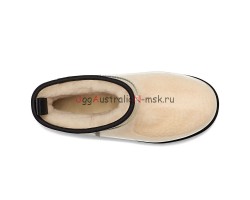 UGG CLASSIC CLEAR MINI NATURAL/BLACK