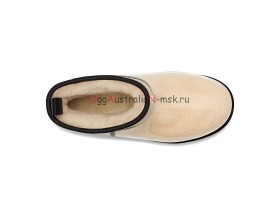 UGG CLASSIC CLEAR MINI NATURAL/BLACK