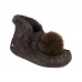 UGG MOCCASINS ALENA POM-POM CHOCOLATE