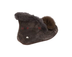 UGG MOCCASINS ALENA POM-POM CHOCOLATE