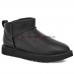 UGG MENS CLASSIC ULTRA MINI LEATHER BLACK