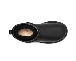 UGG CLASSIC ULTRA MINI  LEATHER BLACK