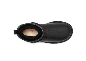 UGG MENS CLASSIC ULTRA MINI LEATHER BLACK
