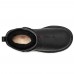 UGG MENS CLASSIC ULTRA MINI LEATHER BLACK