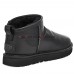 UGG CLASSIC ULTRA MINI  LEATHER BLACK