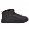 UGG MENS CLASSIC ULTRA MINI LEATHER BLACK
