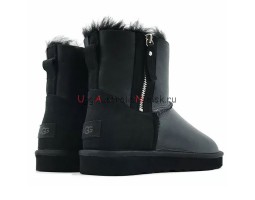  UGG MENS CLASSIC MINI ZIP II DOUBLE BLACK