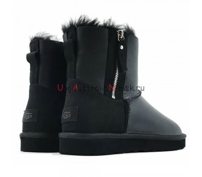  UGG MENS CLASSIC MINI ZIP II DOUBLE BLACK