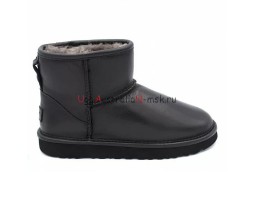 UGG MENS CLASSIC MINI LEATHER BLACK