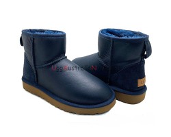 UGG MENS CLASSIC MINI METALLIC NAVY