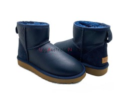 UGG MENS CLASSIC MINI METALLIC NAVY