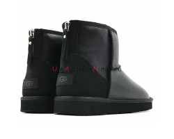 UGG MENS CLASSIC MINI ZIP METALLIC BLACK