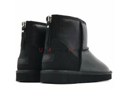 UGG MENS CLASSIC MINI ZIP METALLIC BLACK