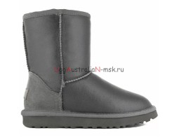 UGG MENS CLASSIC SHORT METALLIC GREY