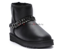 UGG CLASSIC MINI ZANOTTI METALLIC BLACK