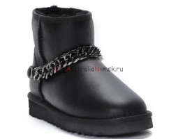 UGG CLASSIC MINI ZANOTTI METALLIC BLACK