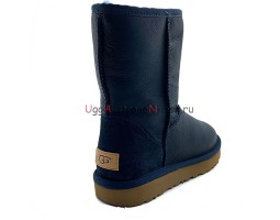  UGG MENS CLASSIC SHORT METALLIC NAVY