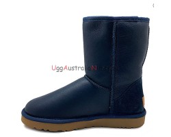  UGG MENS CLASSIC SHORT METALLIC NAVY