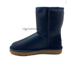  UGG MENS CLASSIC SHORT METALLIC NAVY