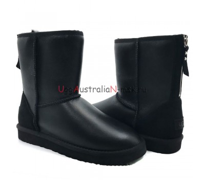 UGG ZIP MINI METALLIC BLACK