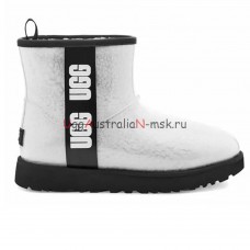  UGG CLASSIC CLEAR MINI WHITE BLACK