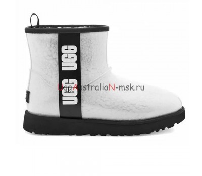  UGG CLASSIC CLEAR MINI WHITE BLACK