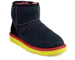  UGG CLASSIC MINI BLACK-YELLOW