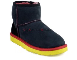  UGG CLASSIC MINI BLACK-YELLOW