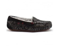 UGG ANSLEY  SPARKLE GRAFFITI BLACK 