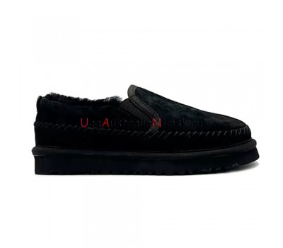 UGG STITCH SLIP ON BLACK