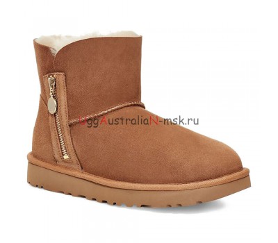 UGG BAILEY ZIP MINI BOOT CHESTNUT