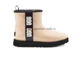 UGG CLASSIC CLEAR MINI NATURAL/BLACK