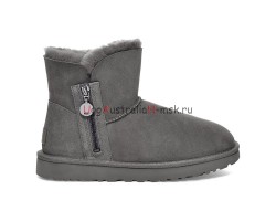 UGG BAILEY ZIP MINI BOOT GREY