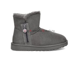 UGG BAILEY ZIP MINI BOOT GREY