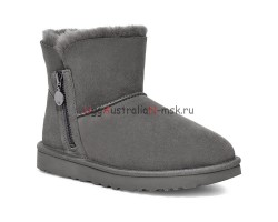 UGG BAILEY ZIP MINI BOOT GREY