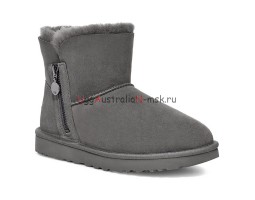 UGG BAILEY ZIP MINI BOOT GREY