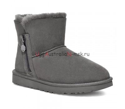 UGG BAILEY ZIP MINI BOOT GREY