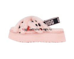 UGG Disco Cross Slide Animalia Pink Scallop