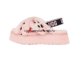 UGG Disco Cross Slide Animalia Pink Scallop