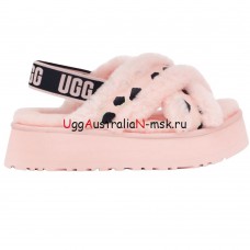 UGG Disco Cross Slide Animalia Pink Scallop