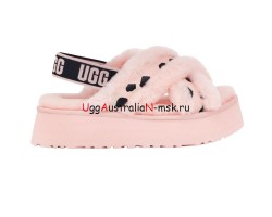 UGG Disco Cross Slide Animalia Pink Scallop