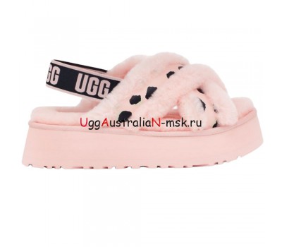 UGG Disco Cross Slide Animalia Pink Scallop