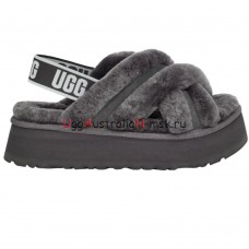 UGG Disco Cross Slide Charcoal